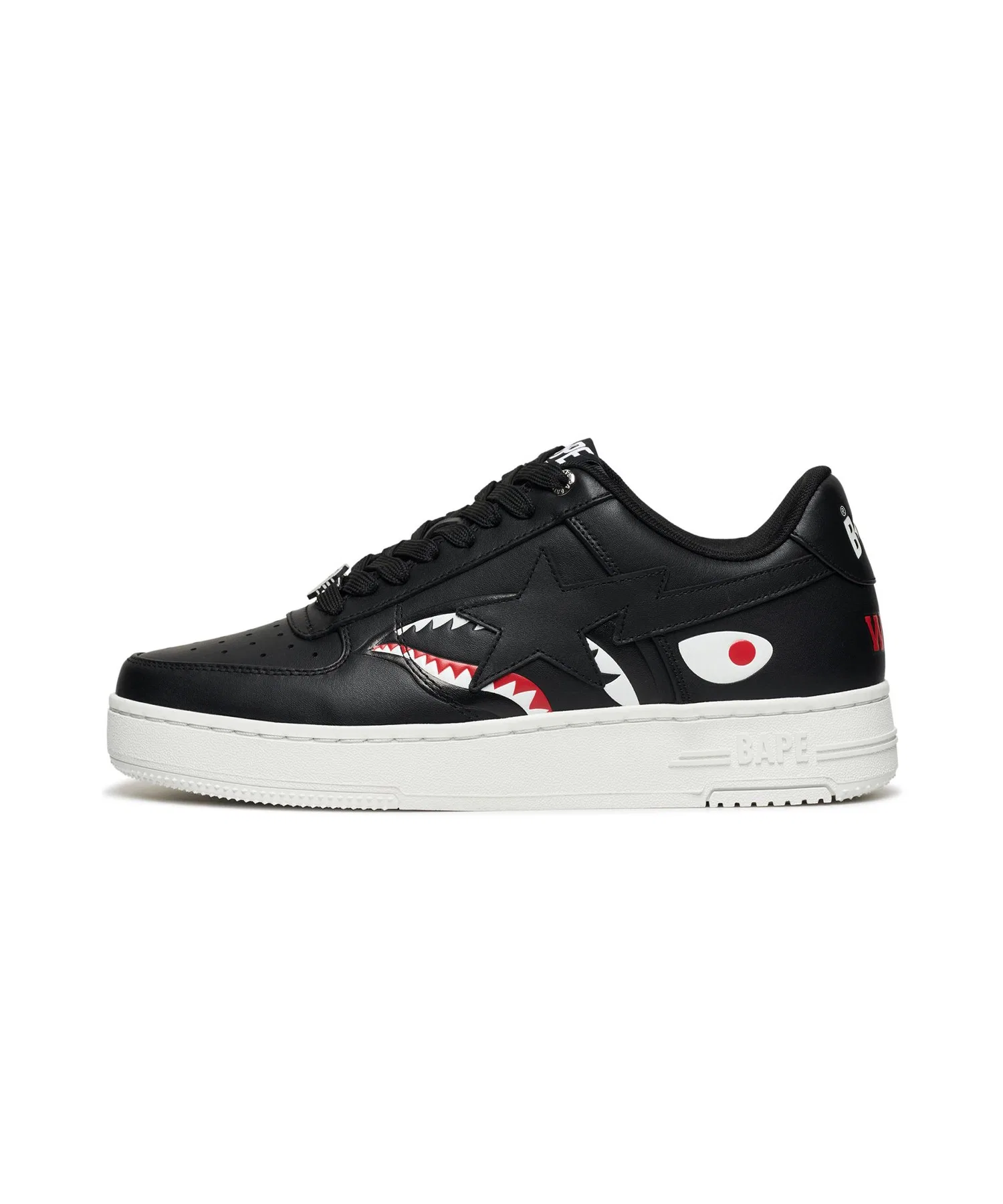 Мужские кожаные кроссовки BAPE STA SHARK A BATHING APE чёрные — фото 2