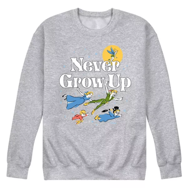 

Свитшот мужской Peter Pan Never Grow Up из флиса Disney, серый