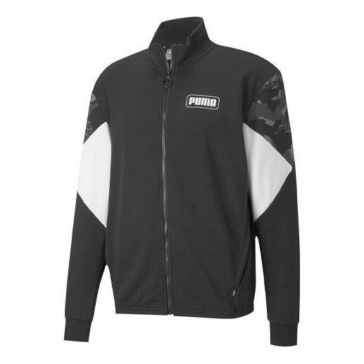 

Куртка rebel camo full-zip jacket 'black white' Puma, черный
