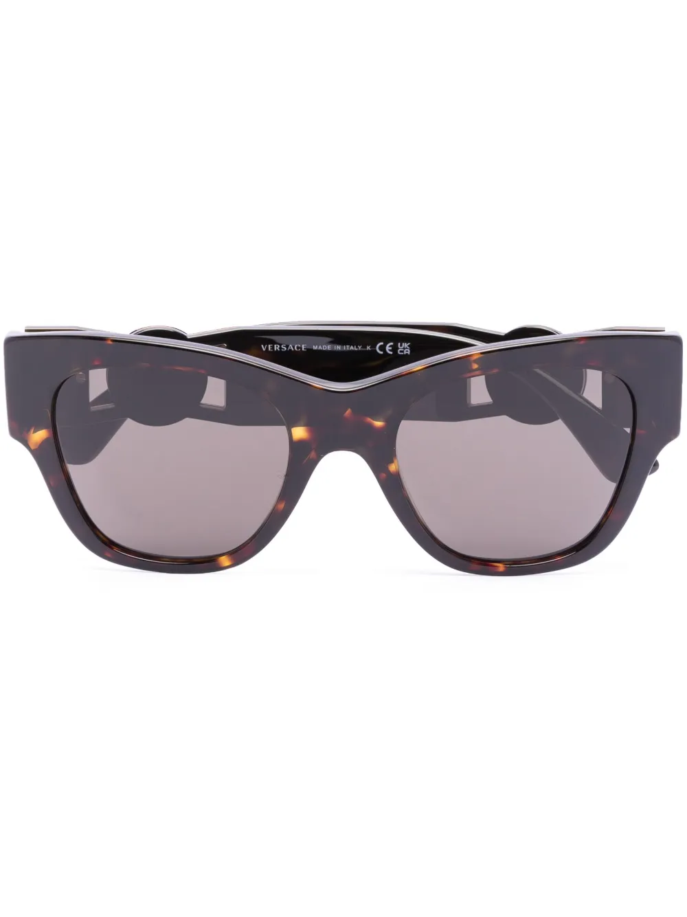 

Солнцезащитные очки в круглой оправе с логотипом Versace Eyewear, коричневый