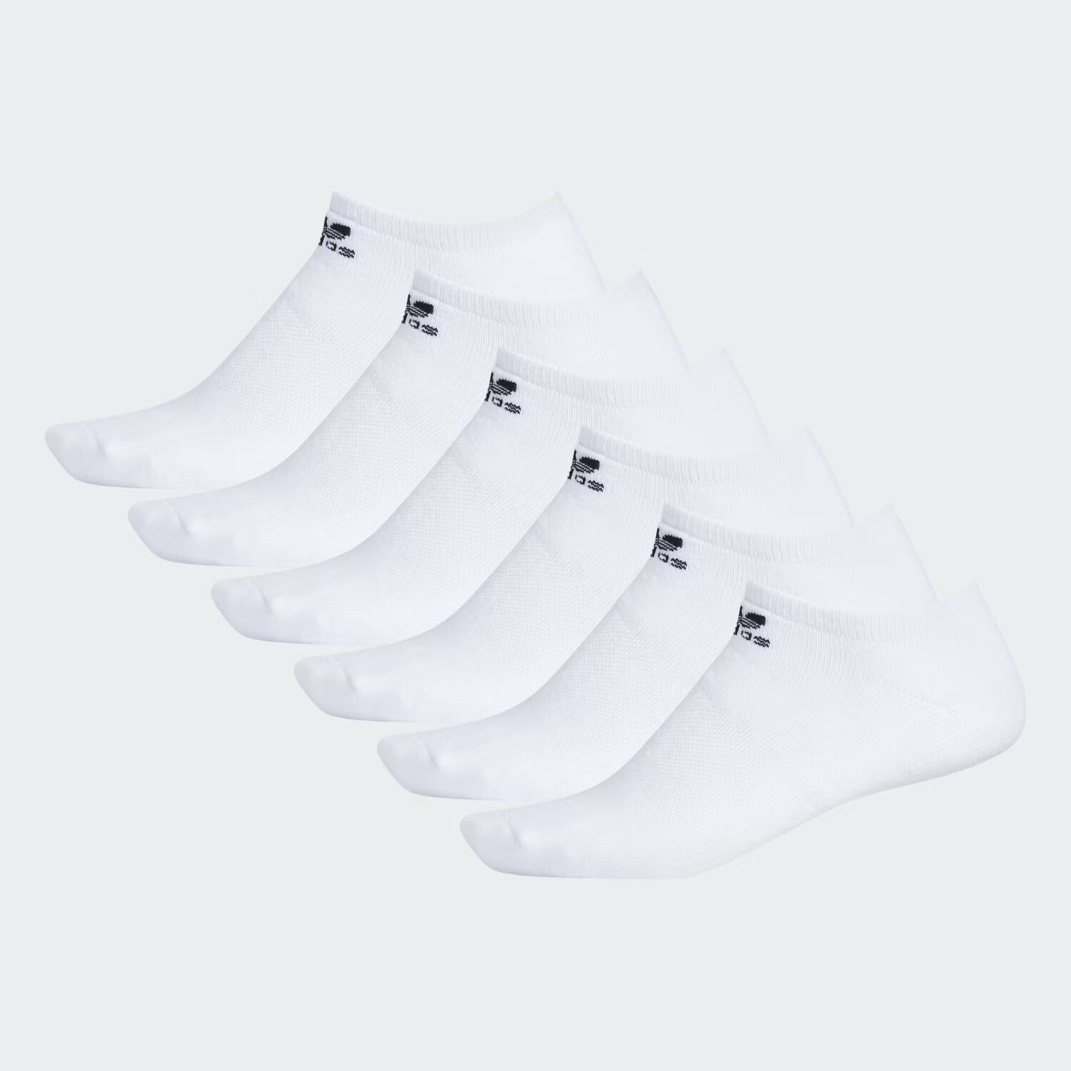

Носки-непоказы с трилистником 6 пар Adidas, цвет Weiss-Schwarz