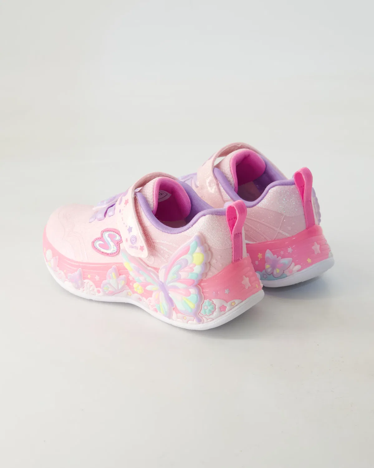 Кроссовки детские со светом Skechers, розовый — фото 3