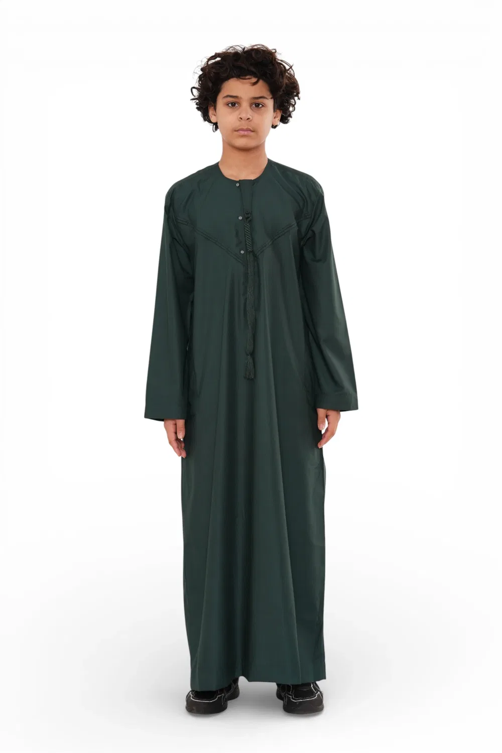 Arabic Thobes Зеленый марокканский халат Джубба для мальчиков для мальчиков, Джеллаба, Рамадан, Ид Тобе - K-HM11