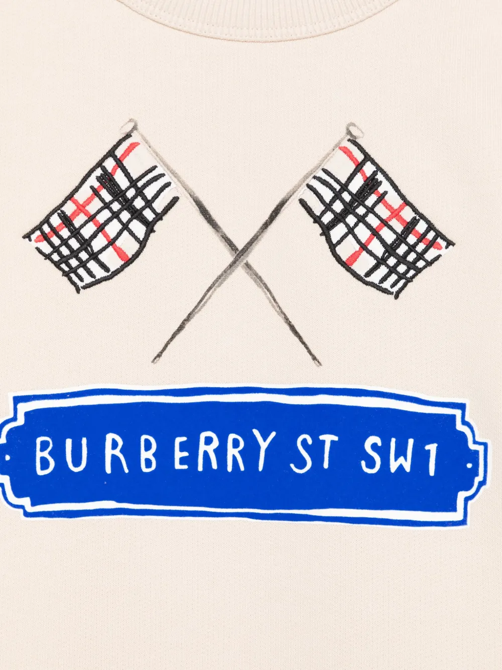 Толстовка с логотипом BURBERRY KIDS, нейтральный — фото 3
