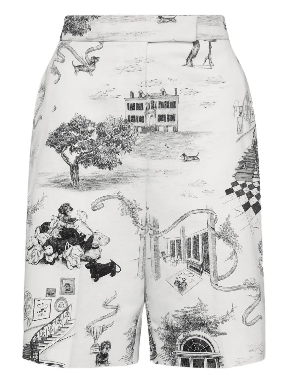 

Шорты-бермуды Hector Toile Thom Browne, белый