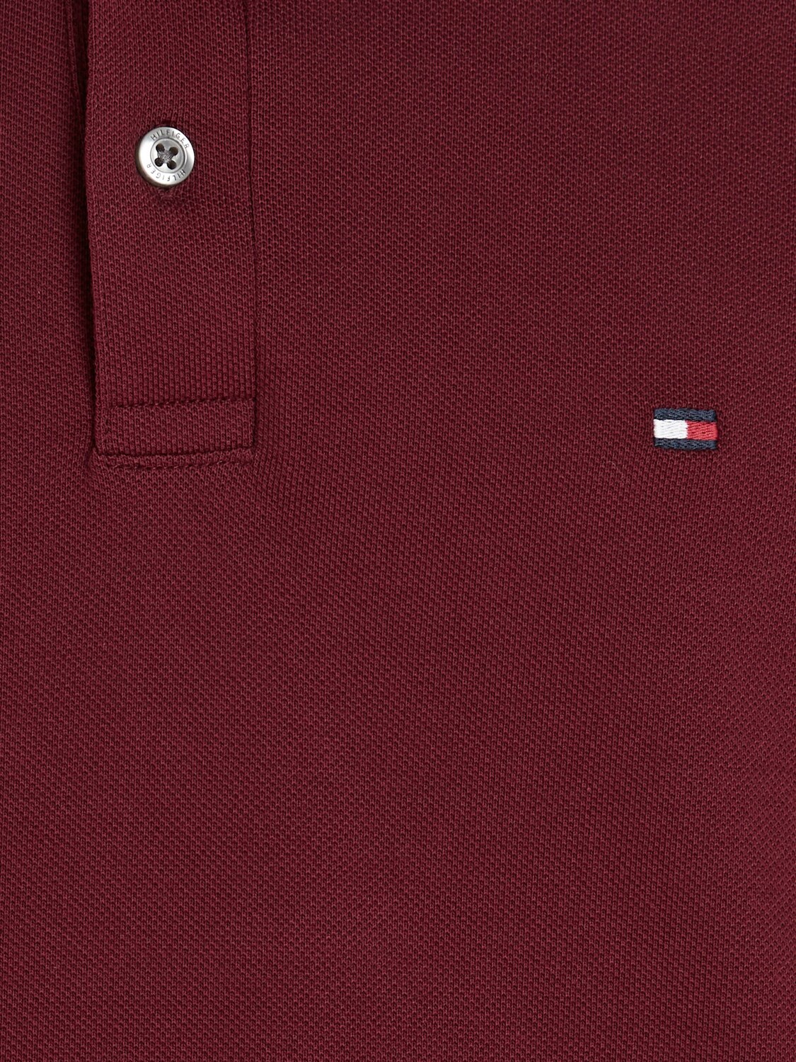 Поло Tommy Hilfiger 1985 Slim Fit, бордо — фото 4