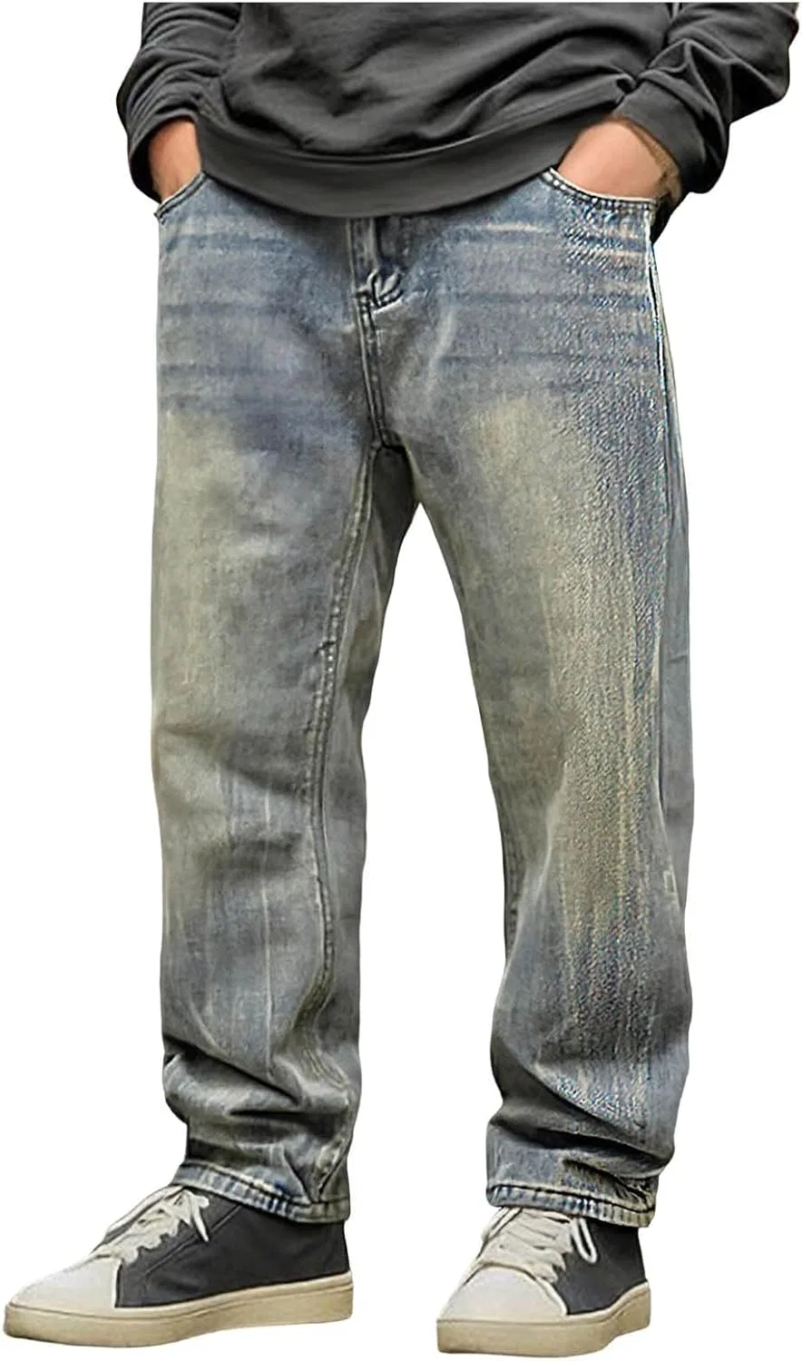 Джинсы свободные Baggy Vintage, синий