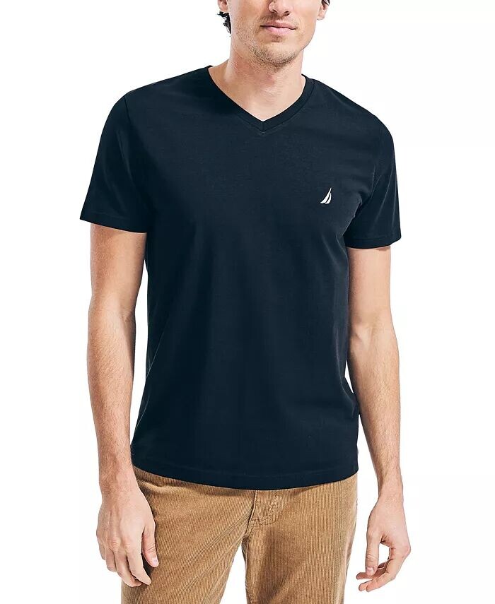 

Мужская футболка J-Class Logo Classic-Fit из хлопка с V-образным вырезом Nautica, красный