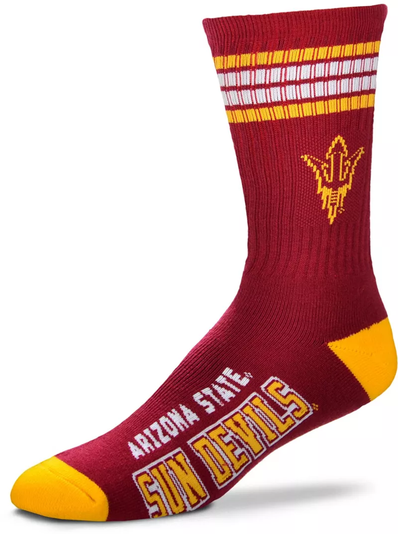

Носки Deuce Crew Sun Devils с 4 полосками для босых ног, штат Аризона For Bare Feet