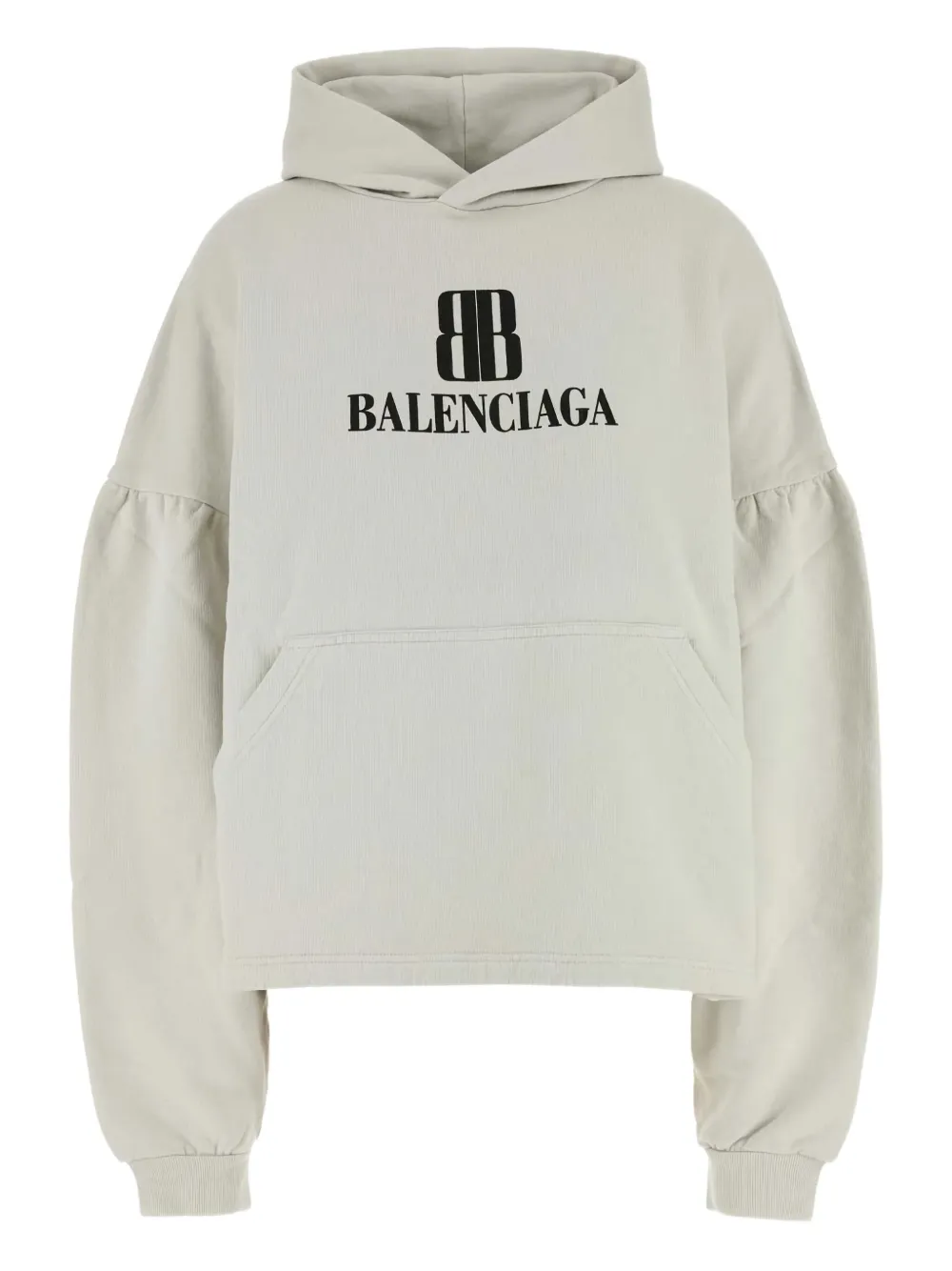 

Толстовка с капюшоном и логотипом на рукавах-фонариках BALENCIAGA, нейтральный