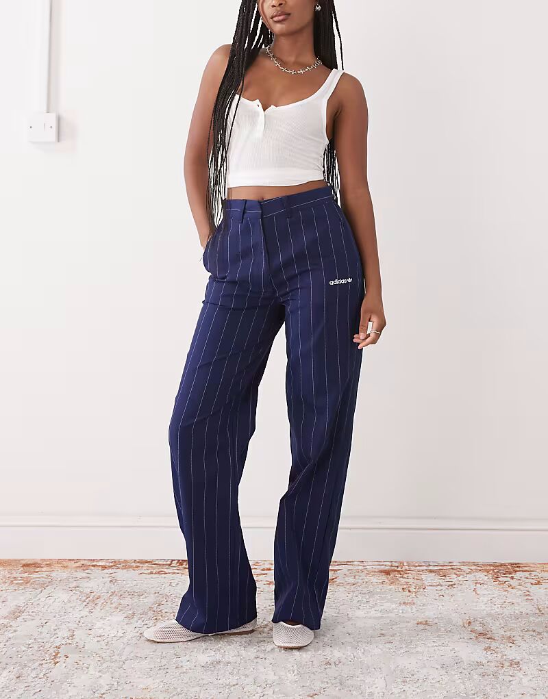 

Брюки Adidas Originals Navy в тонкую полоску
