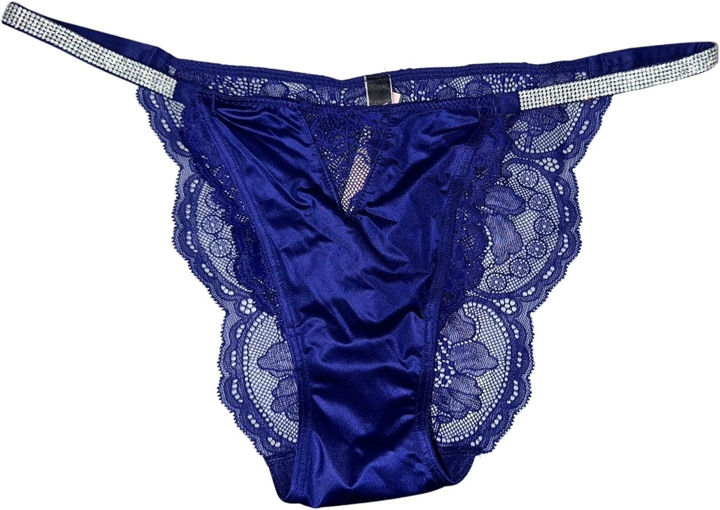 

Трусики-слипы Victoria's Secret Micro Lace Shine Strap Cheekini/Cheeky Panty, цвет Night Ocean/Blue, новые