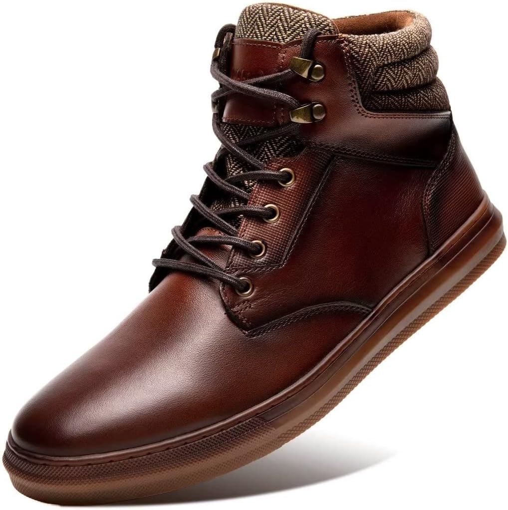 

Кроссовки Arkbird, повседневные, кожаные ботинки Чака на шнуровке для мужчин, светло-коричневый