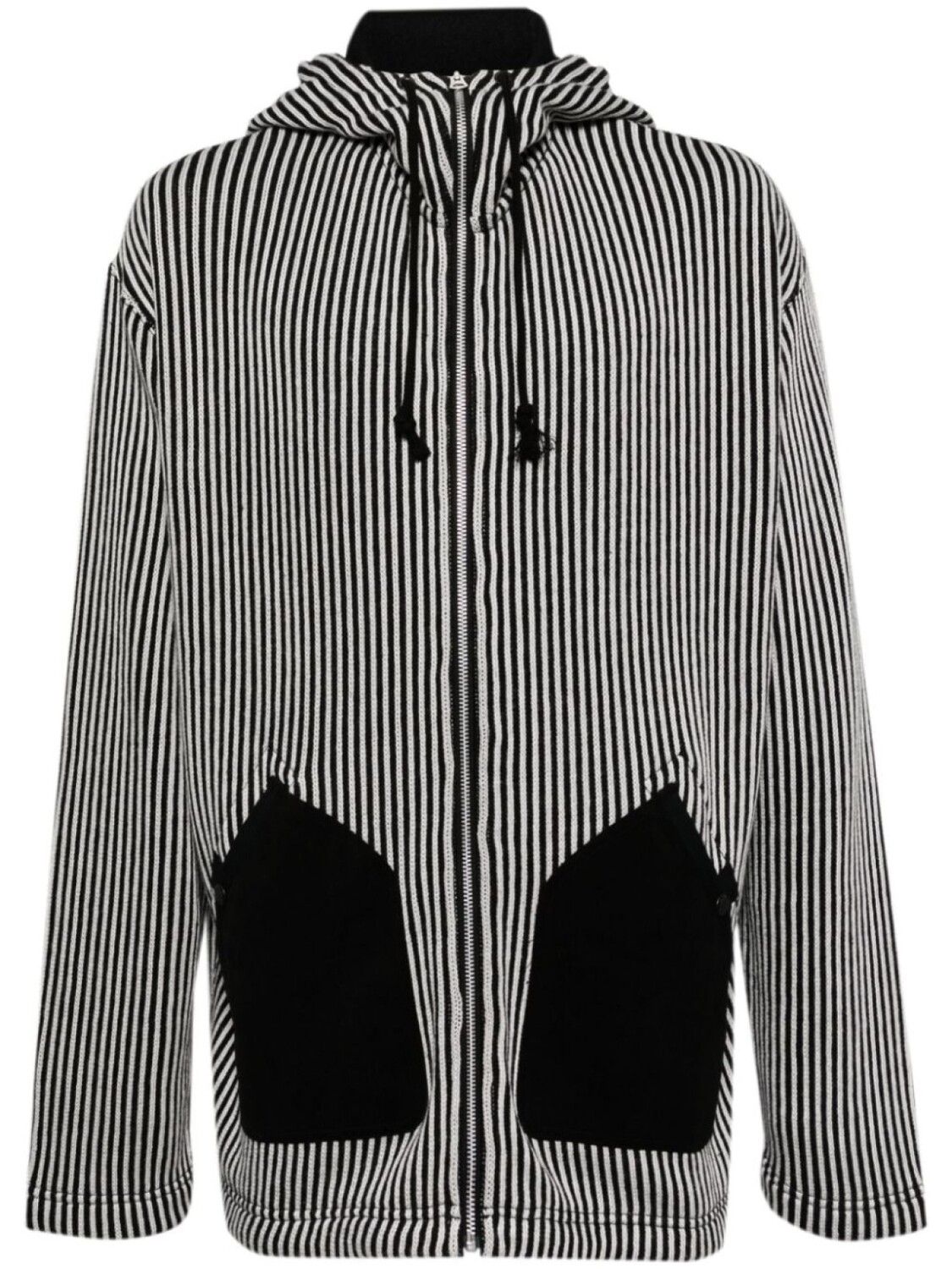 

Junya Watanabe MAN вязаное худи в полоску, черный