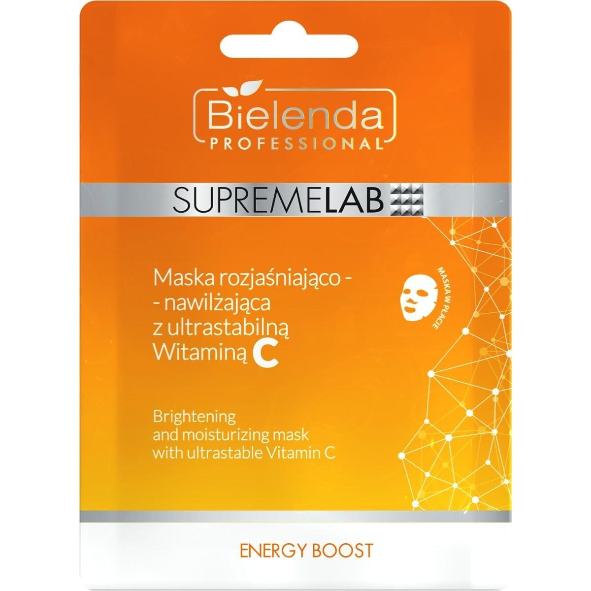 

Supremelab, IS SUPREMELAB ENERGY BOOST, Осветляющая и увлажняющая маска с витамином С, 1 лист