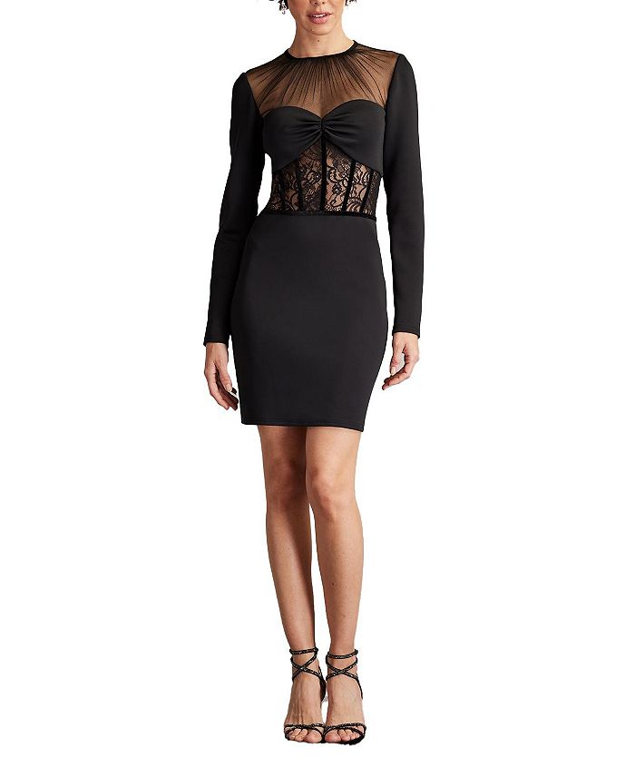 

Мини-платье Bliss Corset Tadashi Shoji, черный