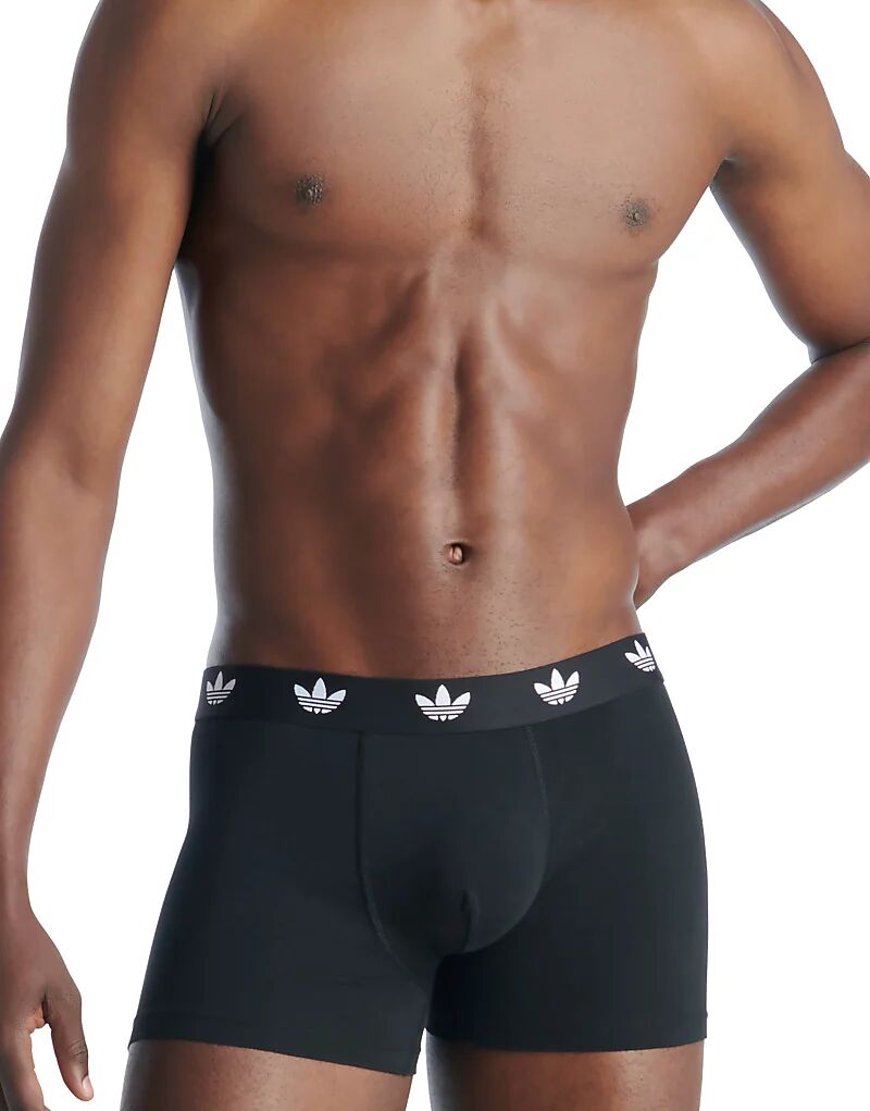 

Комплект из 3 хлопковых трусов Adidas Originals Comfort Flex черного цвета