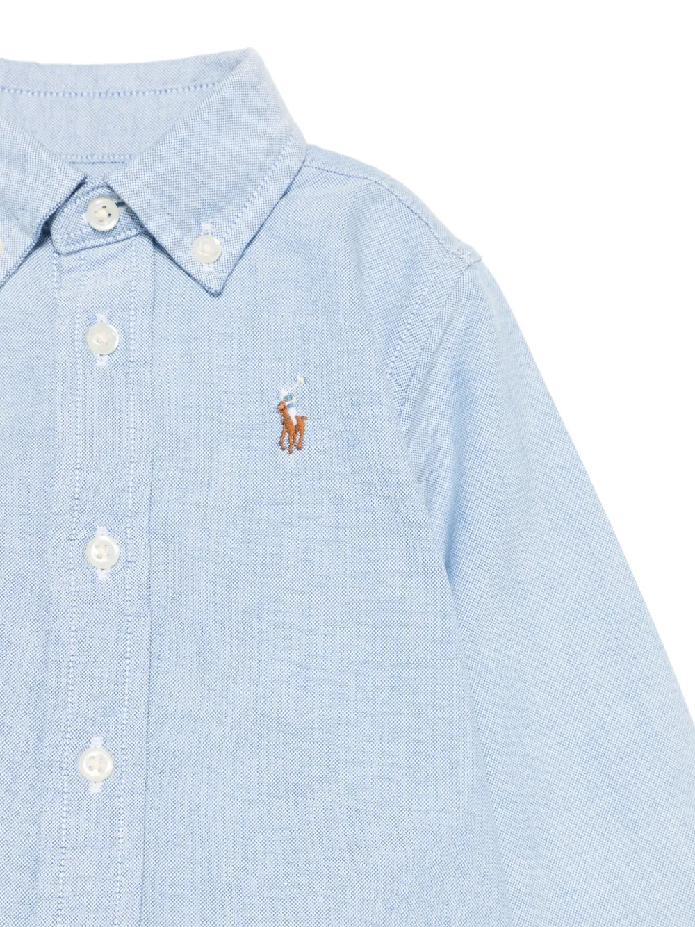 Рубашка с вышивкой Polo Pony POLO RALPH LAUREN KIDS, синий — фото 3