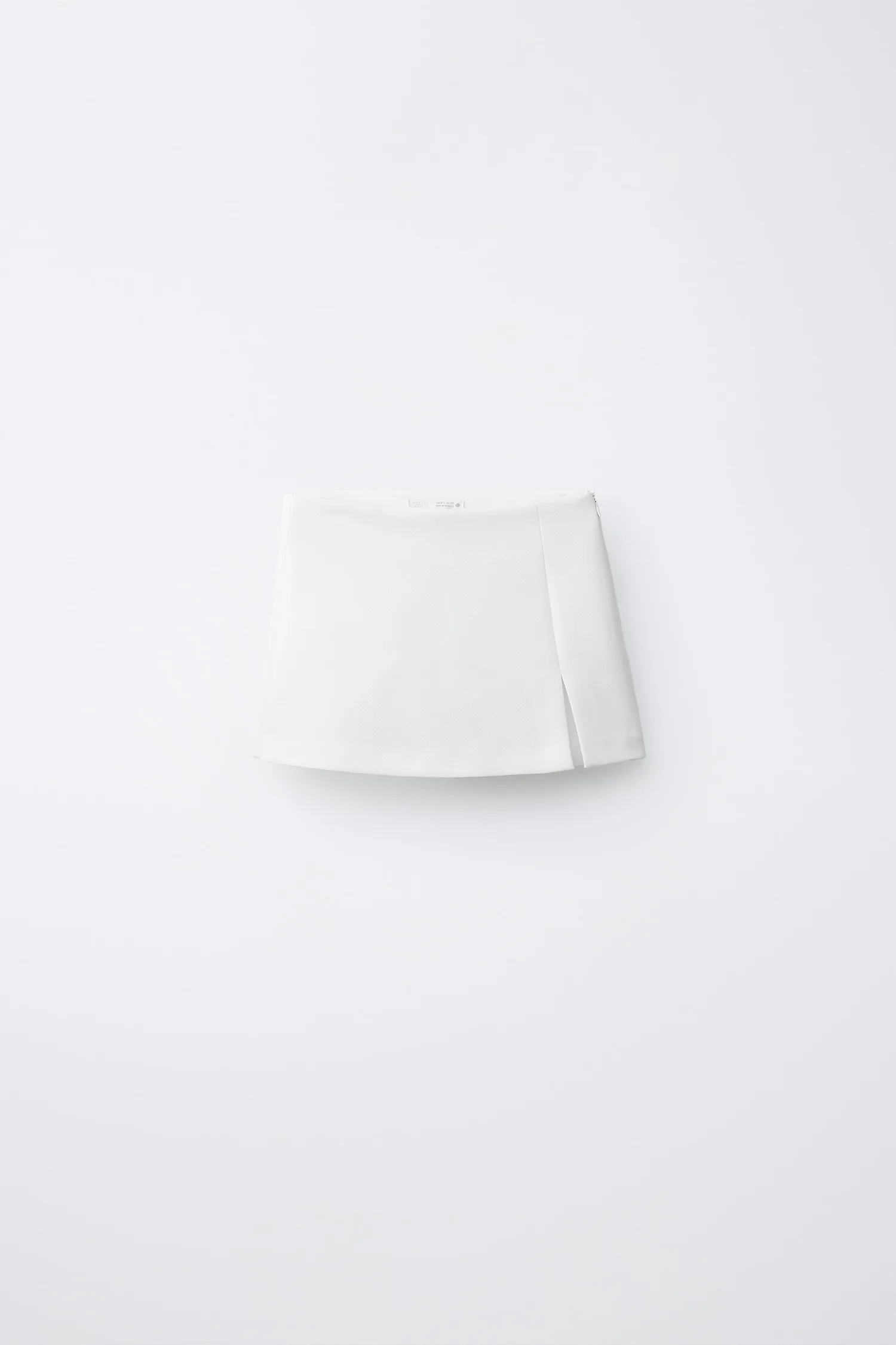 Однотонная юбка-бермуды Zara, кремовый