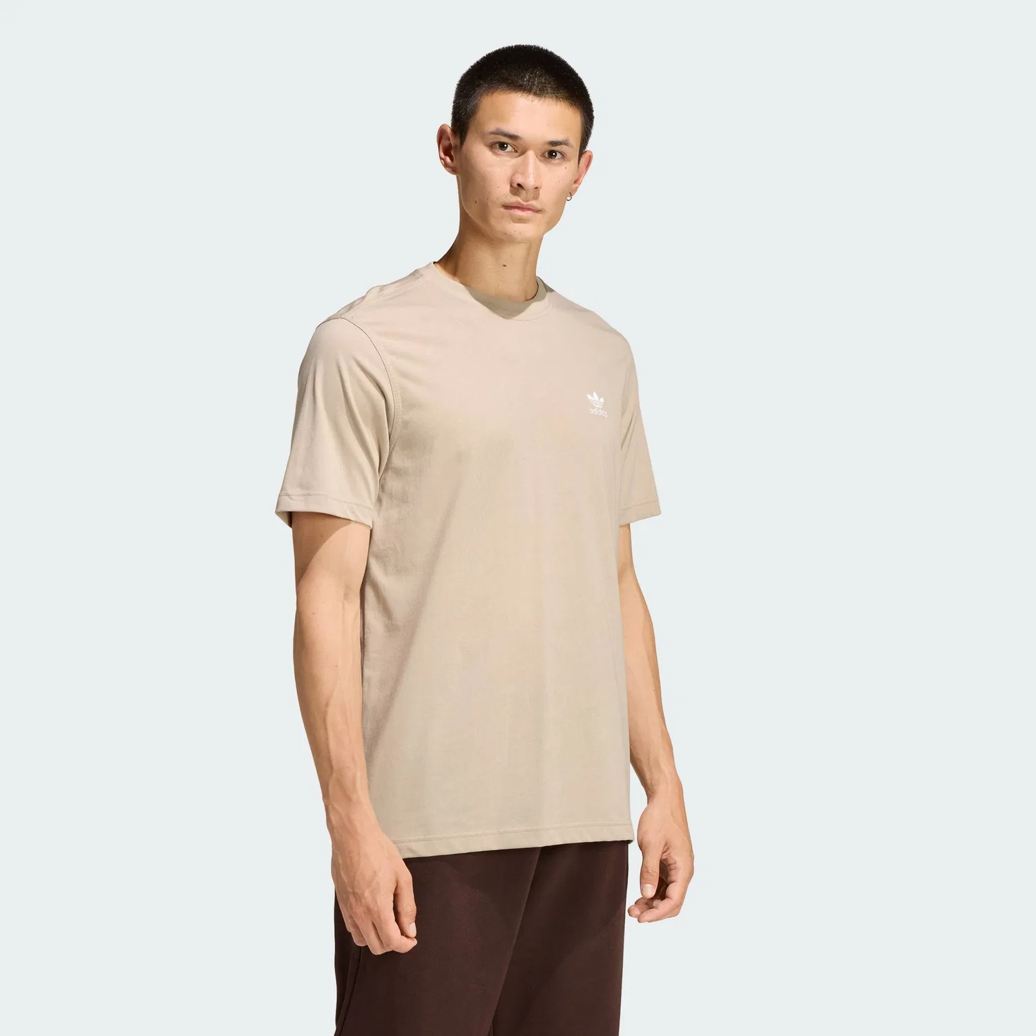 Футболка, однотонная, Trefoil Essentials, Adidas, хаки