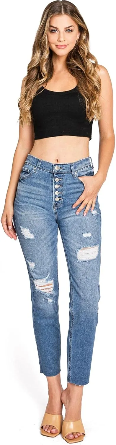 

Celebrity Pink джинсы для женщин High Rise Slim-Straight