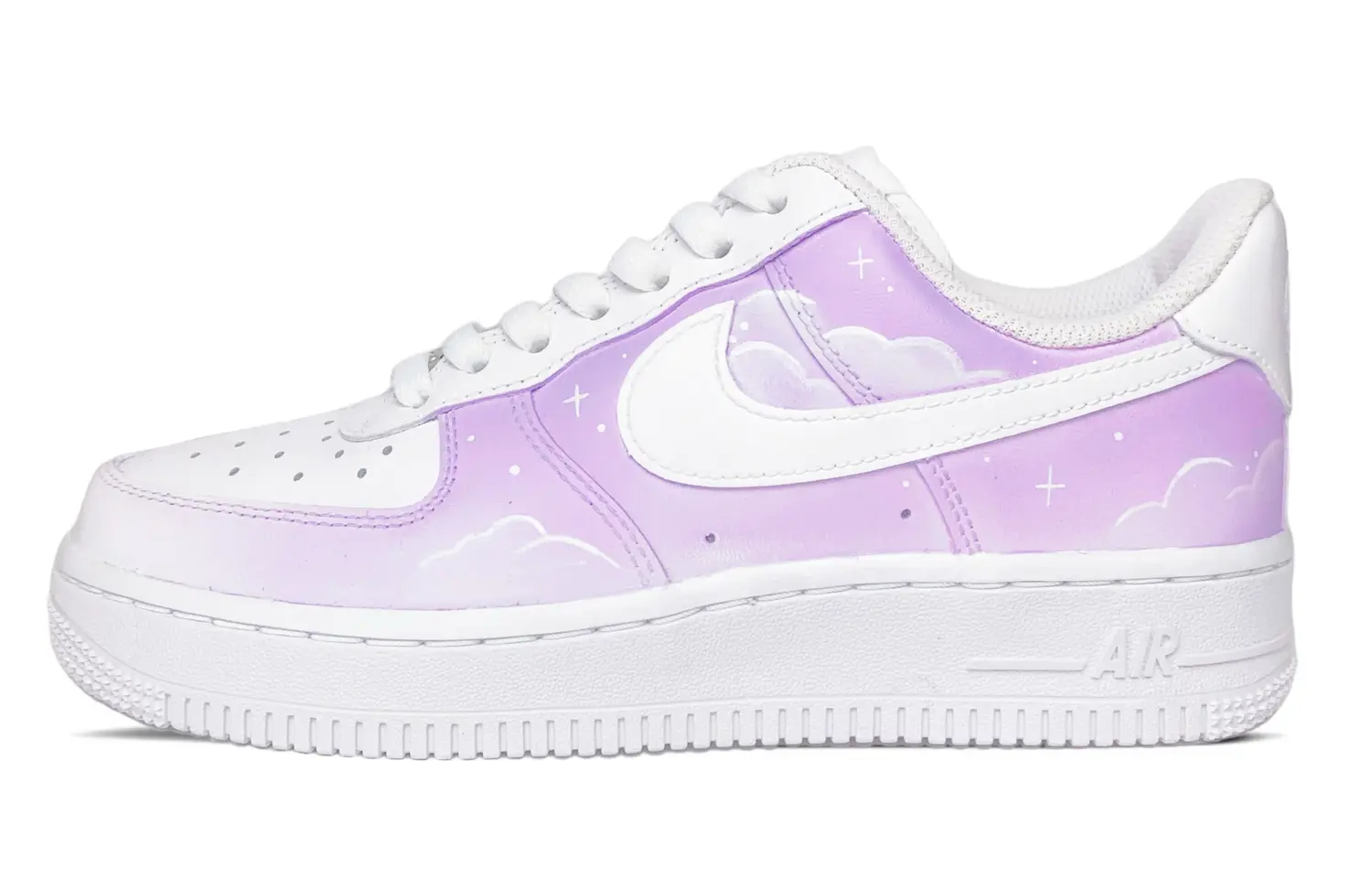 

Кроссовки Nike Air Force 1 Skateboarding Shoes Women's Low-top Purple/white, светло-фиолетовый