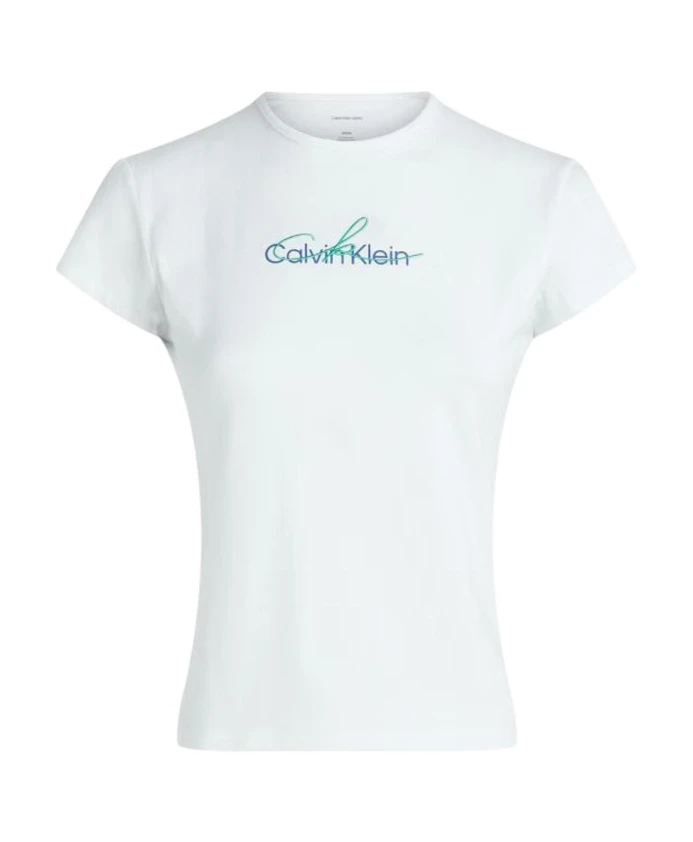 

Ss приталенная футболка Calvin Klein, белый