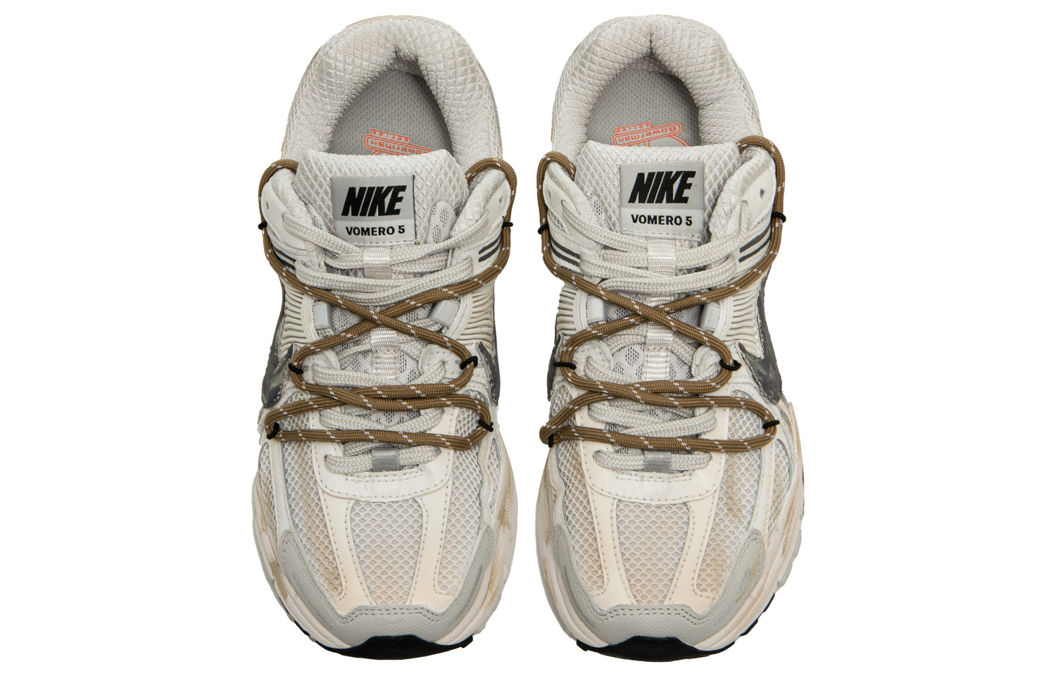 Nike Air Zoom Vomero 5 Нескользящие Легкие Низкие Беговые Кроссовки Унисекс Белый Коричневый Серый Экрю, цвет Ecru — фото 4