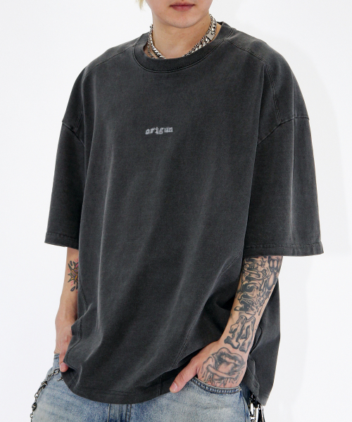 

Футболка с коротким рукавом, с логотипом Pigment CRIGUN, черная, Черный, Футболка с коротким рукавом, с логотипом Pigment CRIGUN, черная