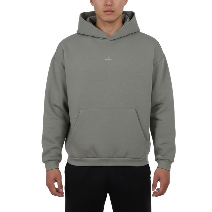 

Nike Мужская толстовка серого цвета с капюшоном, средней толщины