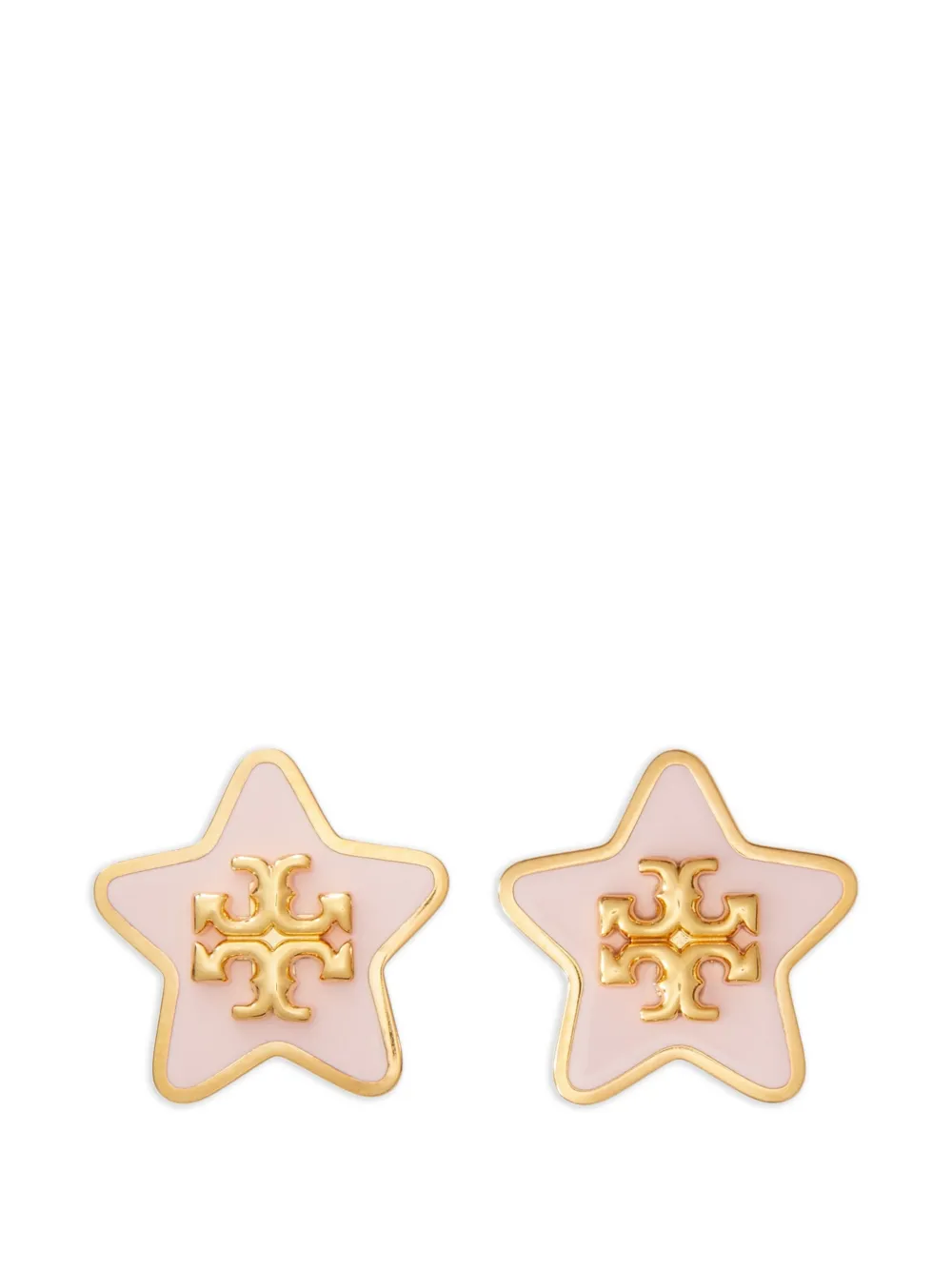 

Серьги-гвоздики с эмалью "Незабудка" Tory Burch, золотой
