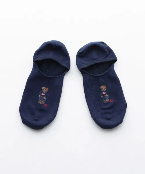 Носки POLO RALPH LAUREN органический хлопок флаг-медведь футкавер тёмно-синие