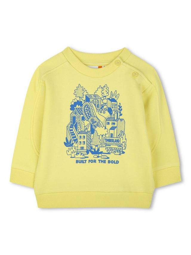 

Толстовка с логотипом ребенка Timberland, цвет Straw Yellow