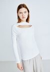 

Топ с длинными рукавами CUT OUT Gina Tricot, белый