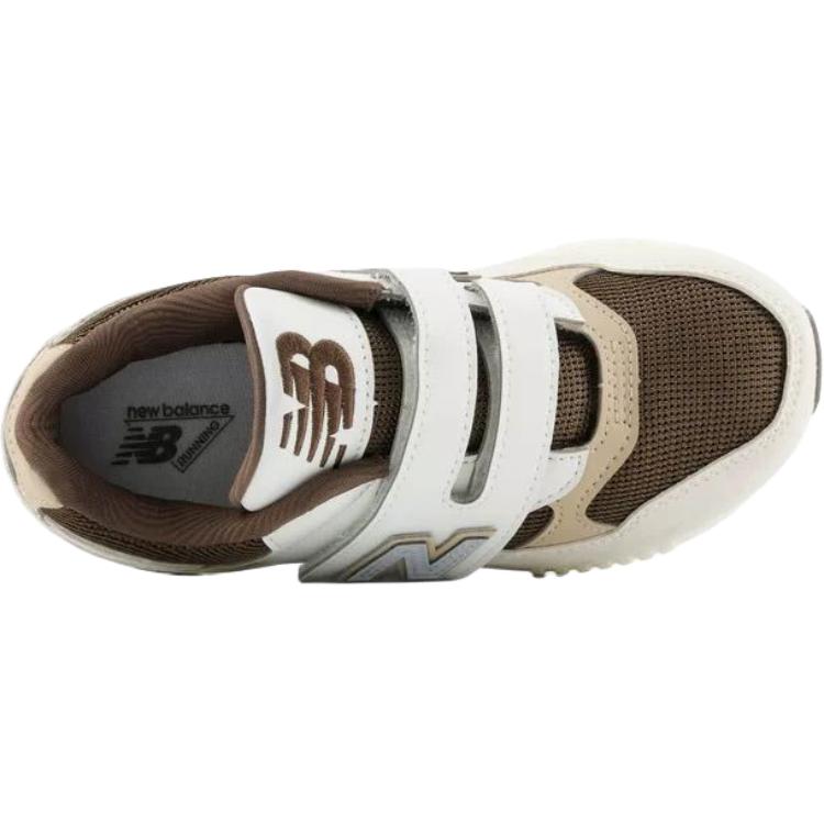 New Balance NB 530 Низкие повседневные туфли белого и коричневого цвета для детей — фото 4