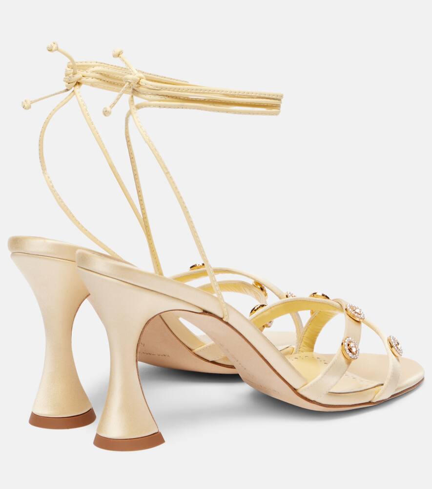 Pelysaka 95 сатиновые сандалии с декором Manolo Blahnik, 1216 MCRM — фото 2