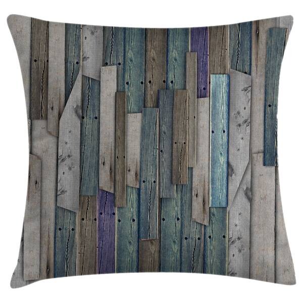 

Наволочка twentyfour Grunge Planks, 45 см цвет grau/blau