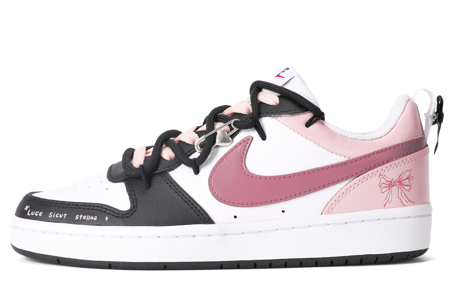 

Кроссовки Nike Court Borough 2 Skateboarding Shoes Women's Low-top White/black/pink, розовый