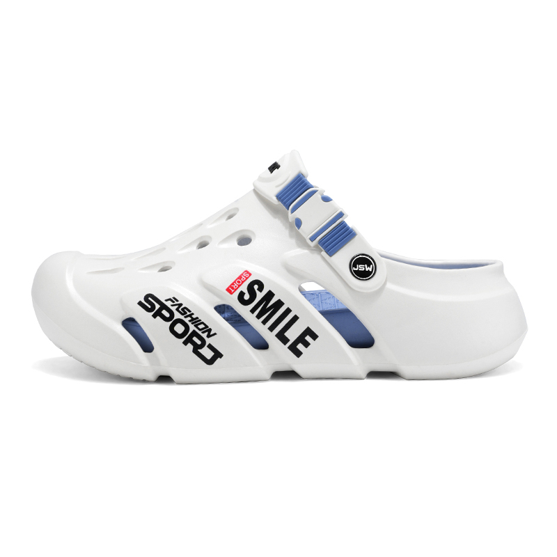 

Китайский модный тренд: классические мужские сабо с граффити JEANSWEST, White Blue