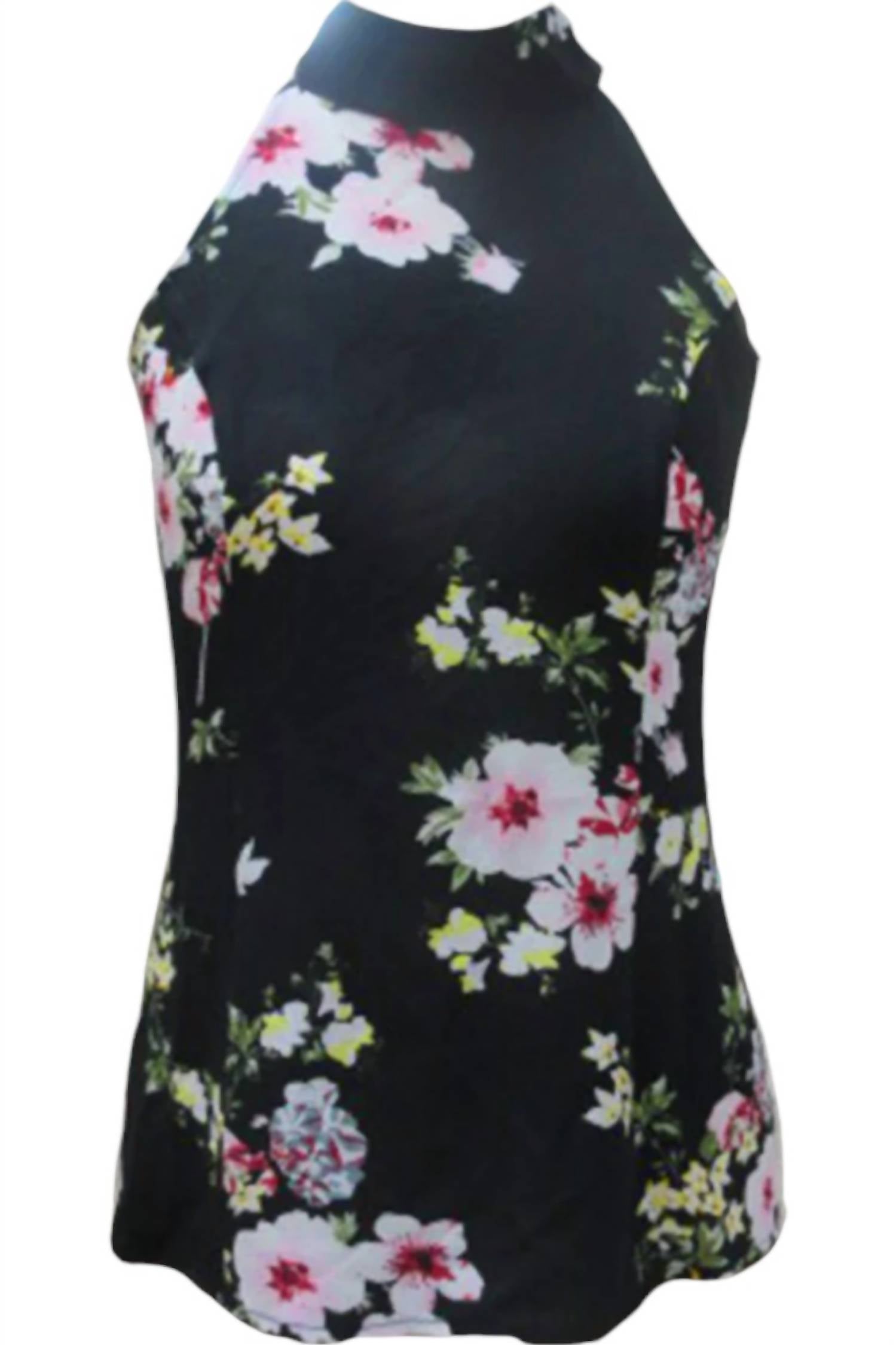 

Майка Kerri Floral High Neck черного цвета Papillon