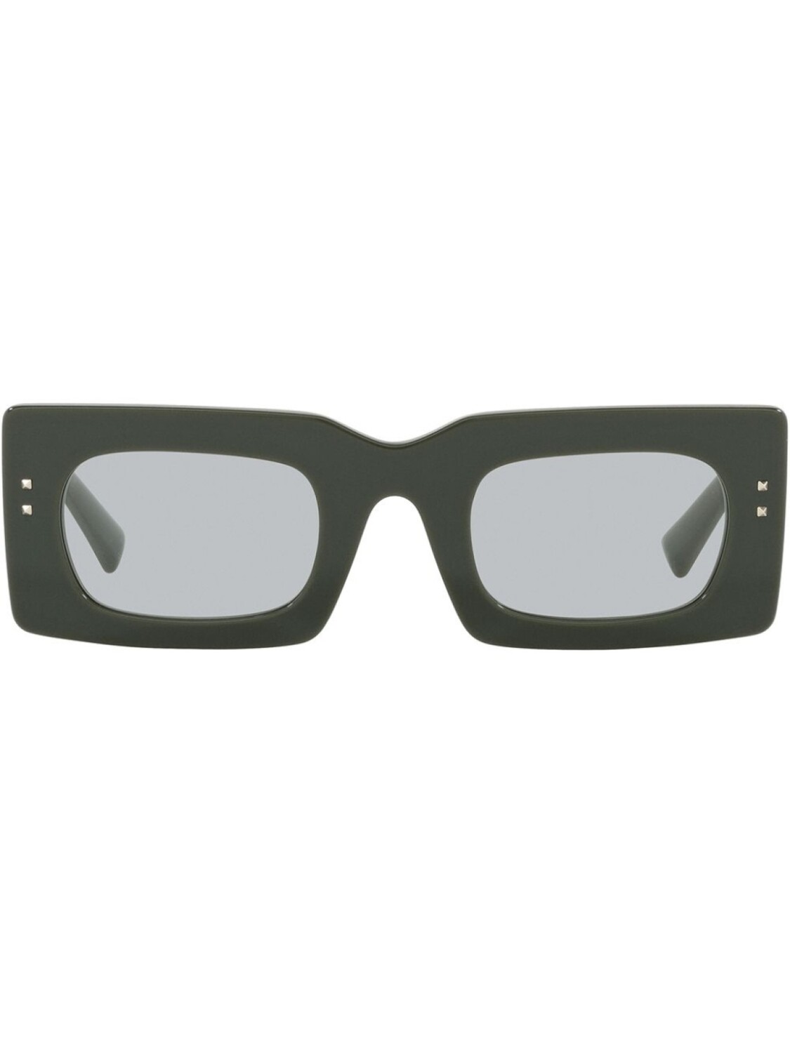 

VALENTINO GARAVANI EYEWEAR солнцезащитные очки в прямоугольной оправе, зеленый