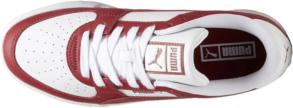 Классические низкие кроссовки Puma унисекс из замши для взрослых, Red White — фото 4