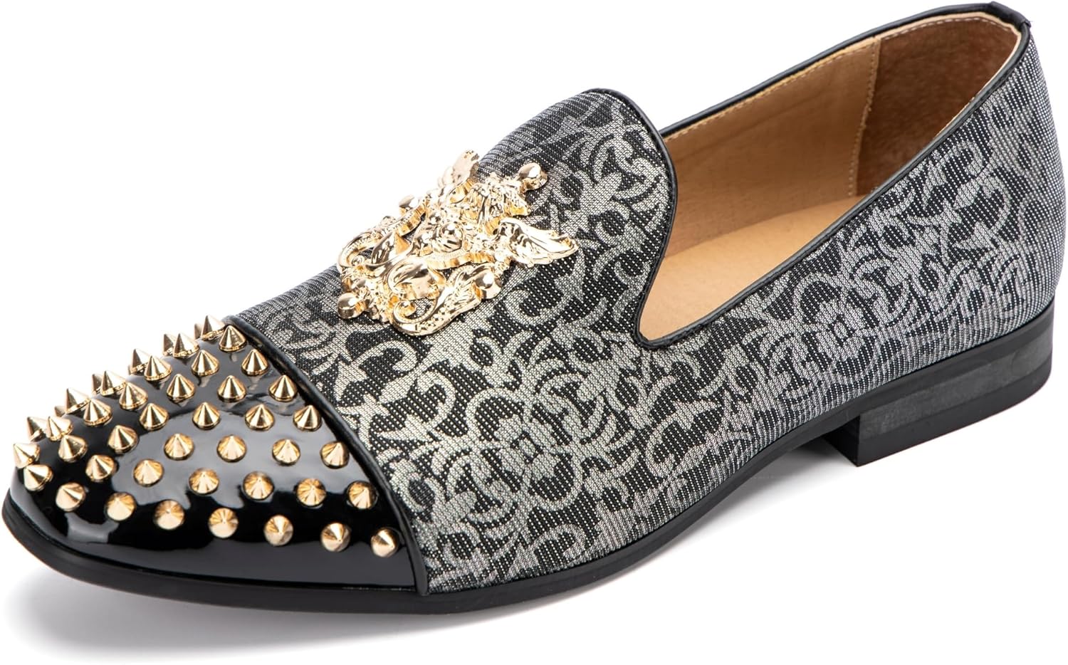 

Мужские бархатные лоферы Meijiana с металлическими украшениями, праздничные роскошные лоферы, черный