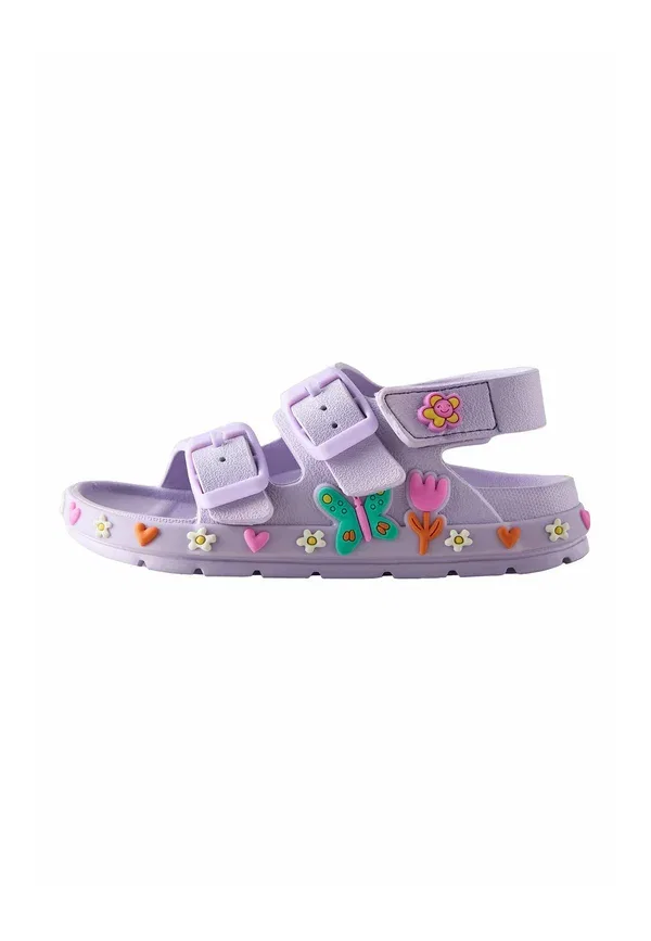 Сандалии Regular fit character double buckle eva sandals . pool slides Next, фиолетовый