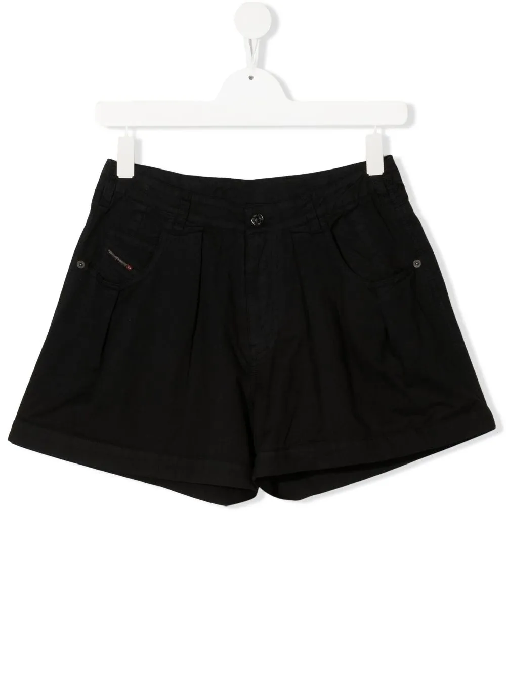 Джинсовые шорты со складками Diesel Kids, черный