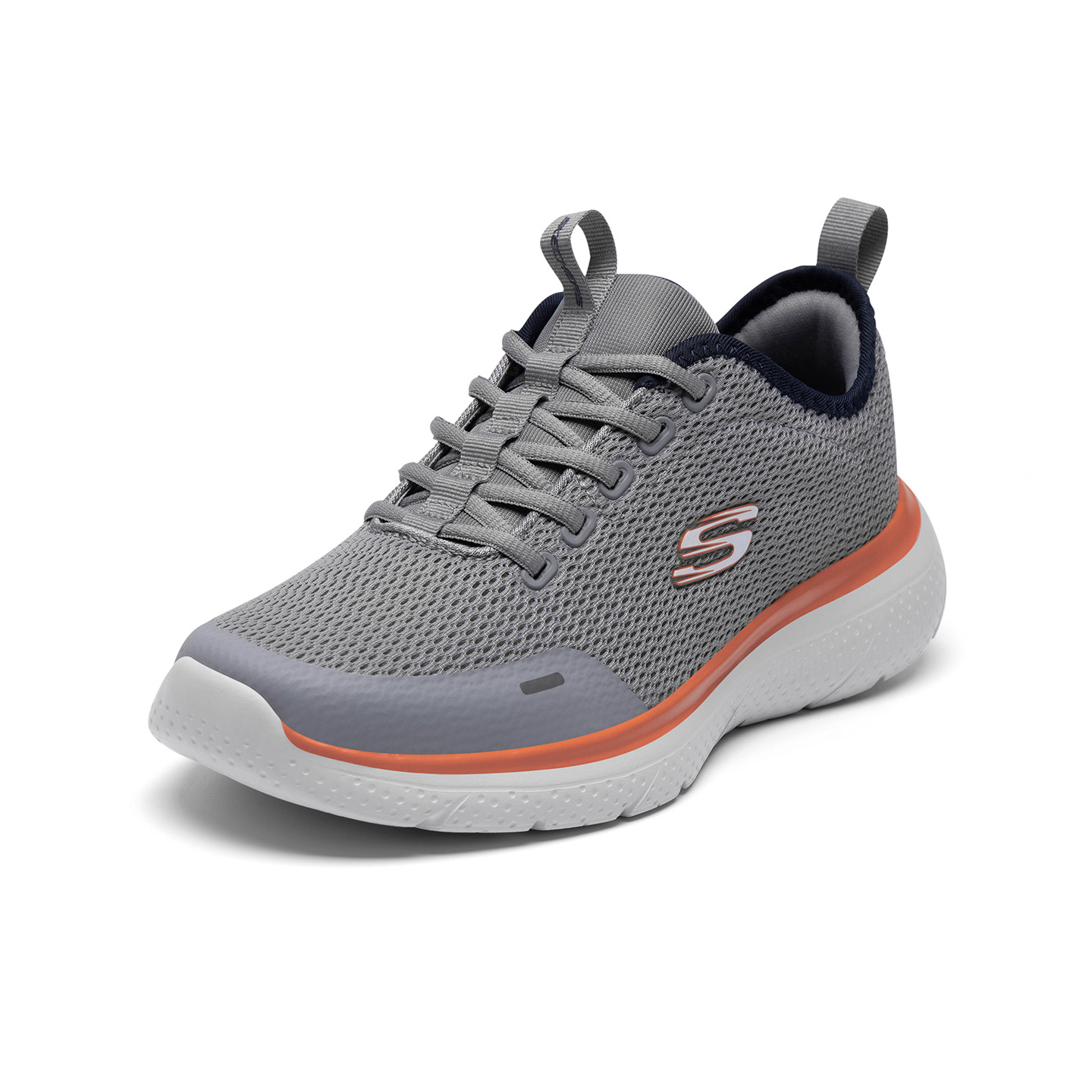 Слипоны мужские серые Low Top Skechers, серый/мультиколор — фото 3