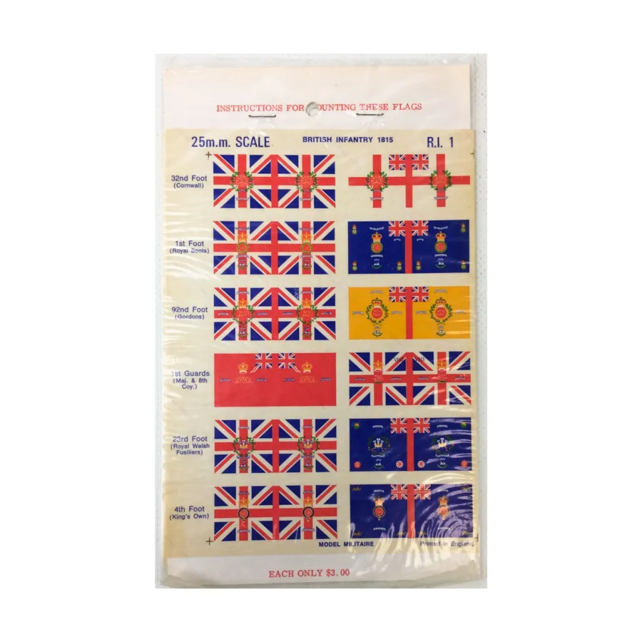 

Британская пехота 1815 г., Flags (25mm)