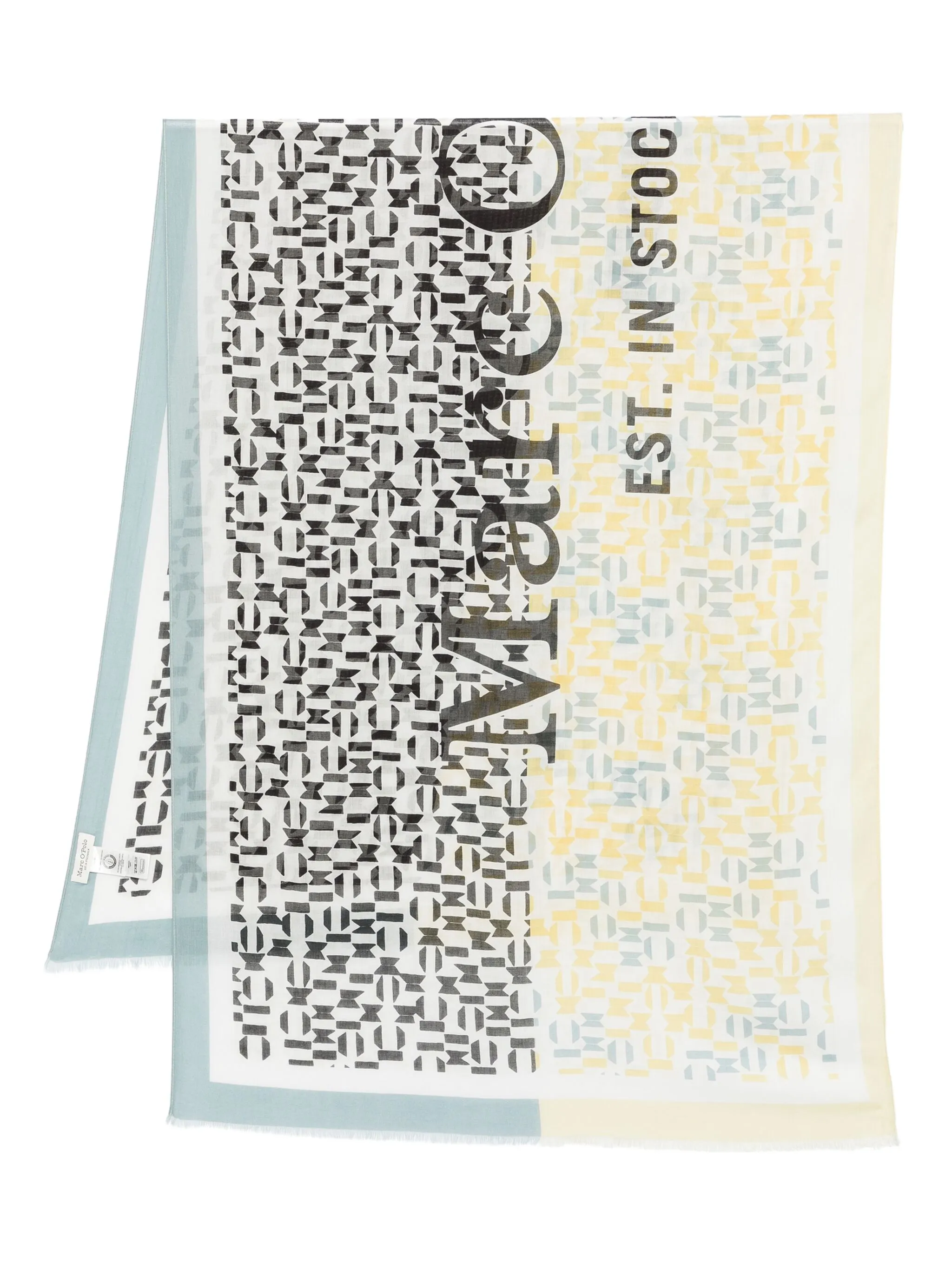 

Шарф с геометричным узором Marc O'Polo, желтый