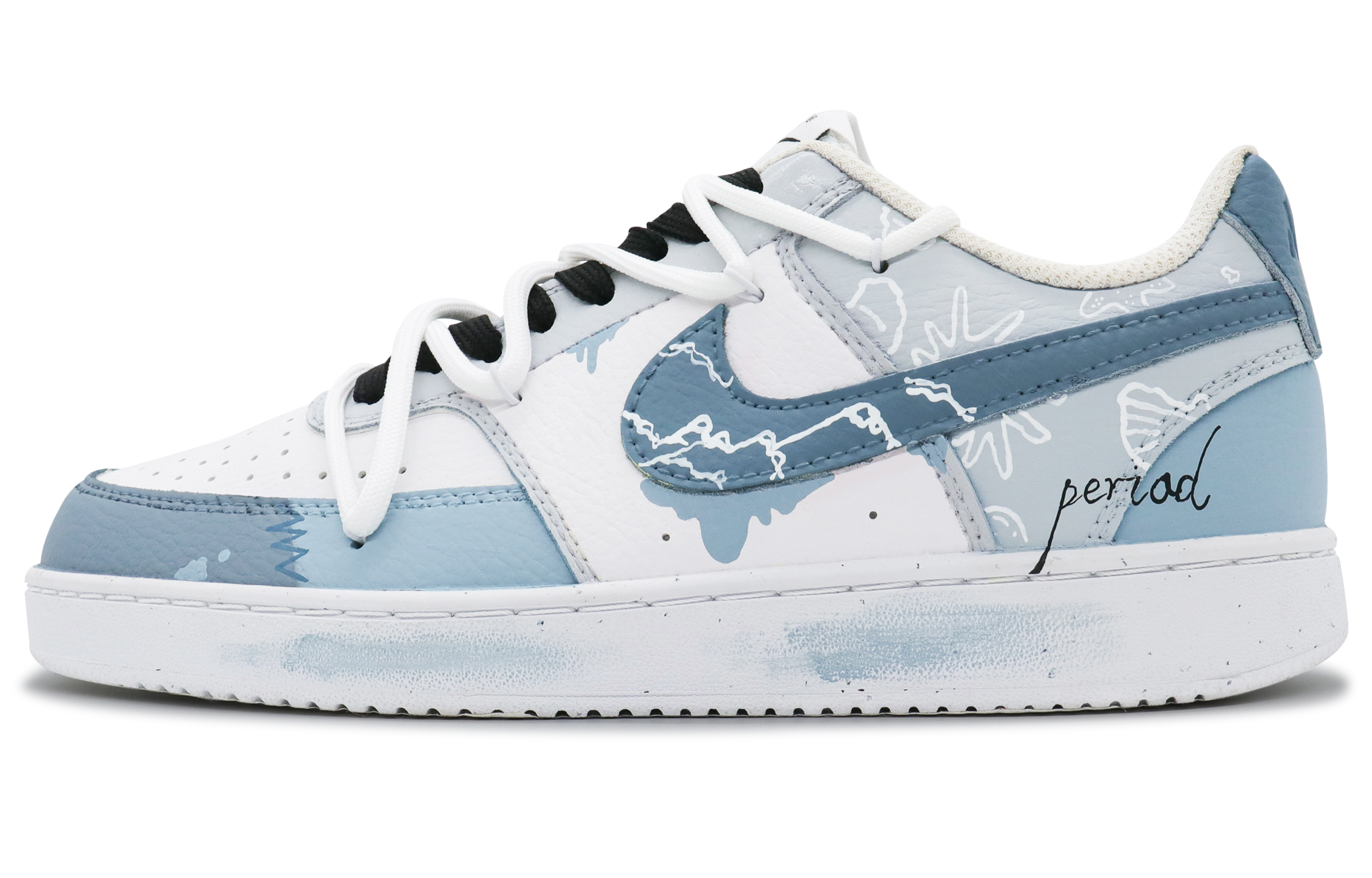 

Nike Кроссовки для скейтбординга Court Vision 1, мужские, низкие, белые/синие/серые