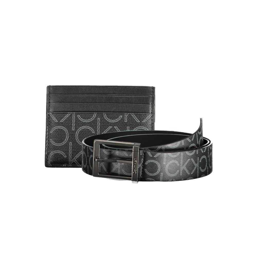 

Черный полиэтиленовый мужской кошелек Calvin Klein